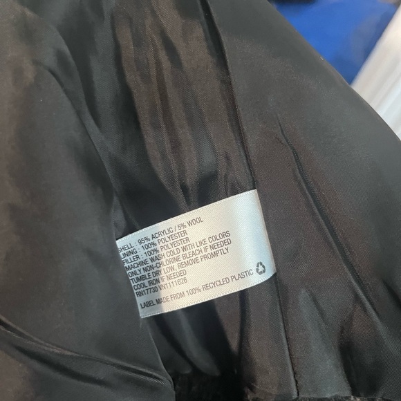 Cherokee girls toddler 18 M Black and White Pea Coat Classic plaid zipper - Picture 6 of 6